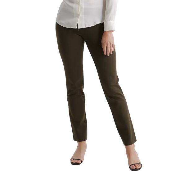 NWT Quince Medium Ex Petite 26” Ultra-Stretch Ponte Straight Leg Pants 3211-33 - Picture 1 of 11